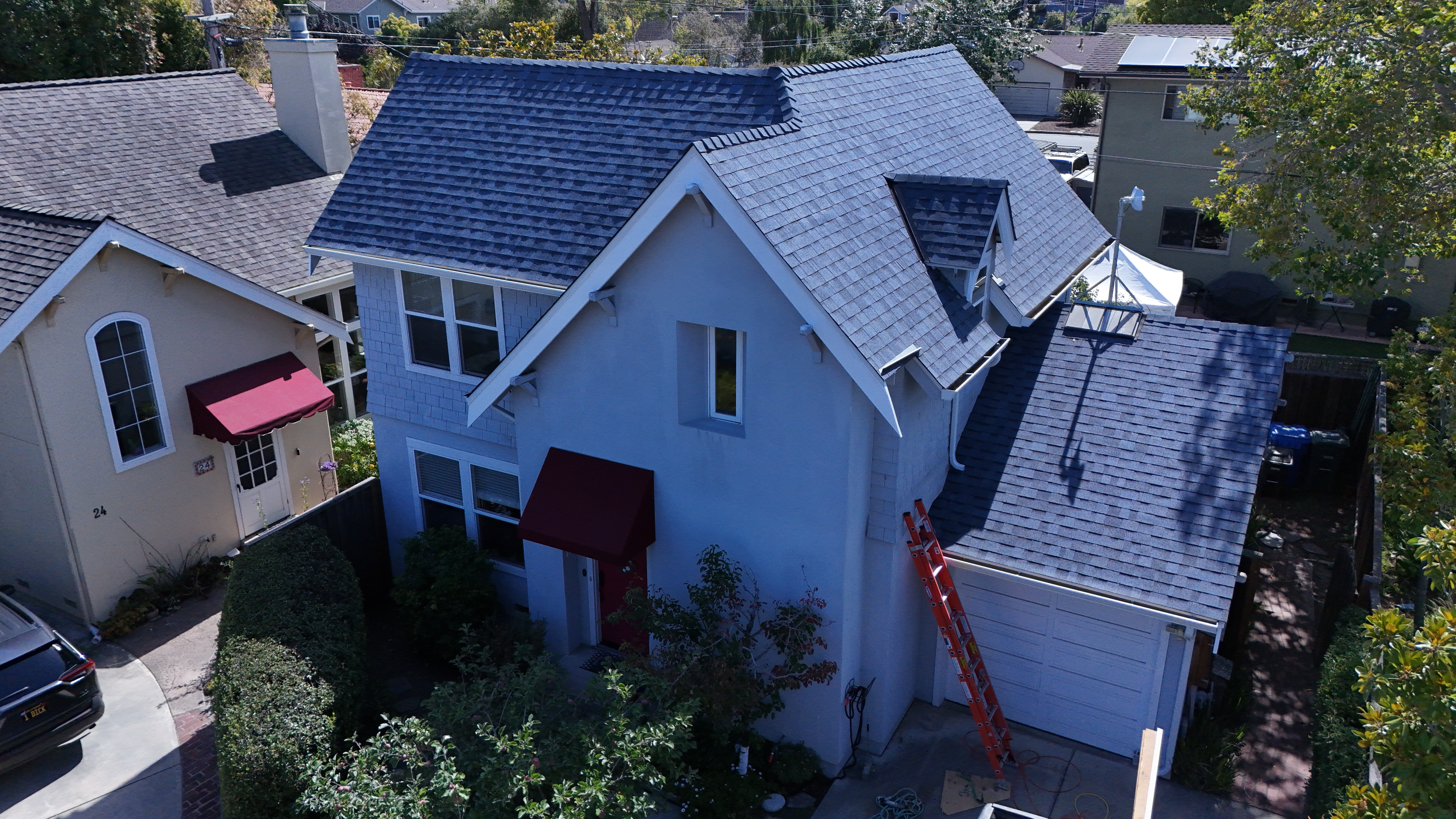 Owens Corning Duration Harbor Blue – completed roof from street angle